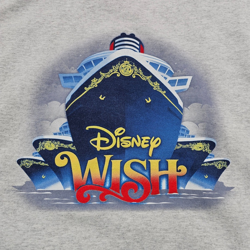 Disney Cruise Line Zip Hoodie Adult XXXL Gray Wish Maiden Voyage 2022 Souvenir